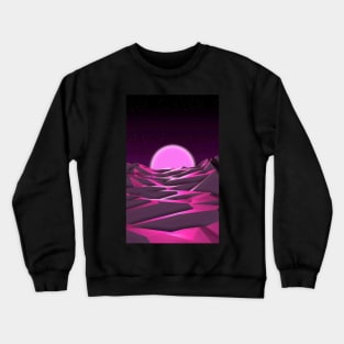 Vaporwave mountain sunset Crewneck Sweatshirt